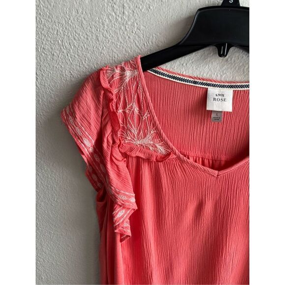 ❤️Knox Rose Flutter Short Sleeve Embroidered Top - Picture 4 of 6